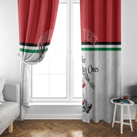 Personalized Jordan Football Window Curtain The Chivalrous Ones Soccer Player - Jordanian Flag Heritage