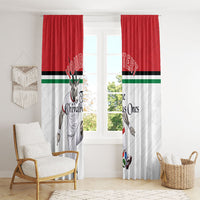 Personalized Jordan Football Window Curtain The Chivalrous Ones Soccer Player - Jordanian Flag Heritage
