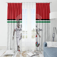 Personalized Jordan Football Window Curtain The Chivalrous Ones Soccer Player - Jordanian Flag Heritage