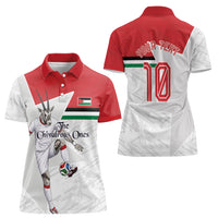 Personalized Jordan Football Women Polo Shirt The Chivalrous Ones Soccer Player - Jordanian Flag Heritage