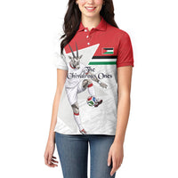 Personalized Jordan Football Women Polo Shirt The Chivalrous Ones Soccer Player - Jordanian Flag Heritage