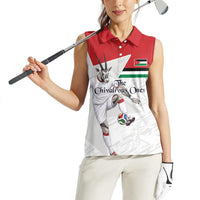 Personalized Jordan Football Women Sleeveless Polo Shirt The Chivalrous Ones Soccer Player - Jordanian Flag Heritage