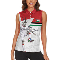 Personalized Jordan Football Women Sleeveless Polo Shirt The Chivalrous Ones Soccer Player - Jordanian Flag Heritage