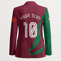 Personalized Portugal Football Selecao Das Quinas Blazer Iconic Soccer Player Illustration With Portugal Flag