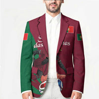 Personalized Portugal Football Selecao Das Quinas Blazer Iconic Soccer Player Illustration With Portugal Flag