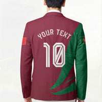 Personalized Portugal Football Selecao Das Quinas Blazer Iconic Soccer Player Illustration With Portugal Flag