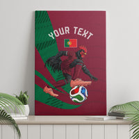 Personalized Portugal Football Selecao Das Quinas Canvas Wall Art Iconic Soccer Player Illustration With Portugal Flag