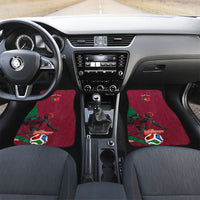 Personalized Portugal Football Selecao Das Quinas Car Mats Iconic Soccer Player Illustration With Portugal Flag