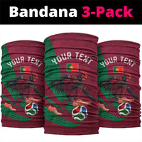 Personalized Portugal Football Selecao Das Quinas Neck Gaiter Iconic Soccer Player Illustration With Portugal Flag