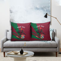 Personalized Portugal Football Selecao Das Quinas Pillow Cover Iconic Soccer Player Illustration With Portugal Flag