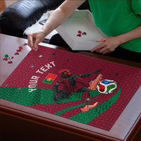Personalized Portugal Football Selecao Das Quinas Puzzle Iconic Soccer Player Illustration With Portugal Flag