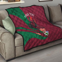 Personalized Portugal Football Selecao Das Quinas Quilt Iconic Soccer Player Illustration With Portugal Flag