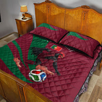 Personalized Portugal Football Selecao Das Quinas Quilt Bed Set Iconic Soccer Player Illustration With Portugal Flag
