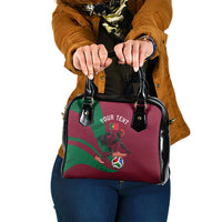 Personalized Portugal Football Selecao Das Quinas Shoulder Handbag Iconic Soccer Player Illustration With Portugal Flag