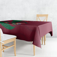 Personalized Portugal Football Selecao Das Quinas Tablecloth Iconic Soccer Player Illustration With Portugal Flag