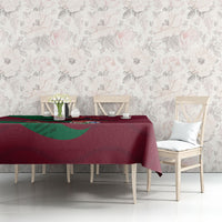 Personalized Portugal Football Selecao Das Quinas Tablecloth Iconic Soccer Player Illustration With Portugal Flag