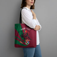 Personalized Portugal Football Selecao Das Quinas Tote Bag Iconic Soccer Player Illustration With Portugal Flag