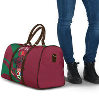 Personalized Portugal Football Selecao Das Quinas Travel Bag Iconic Soccer Player Illustration With Portugal Flag