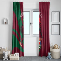 Personalized Portugal Football Selecao Das Quinas Window Curtain Iconic Soccer Player Illustration With Portugal Flag