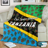 Tanzania Spice Island Blanket with Clove Leaf Pattern and National Flag Colors