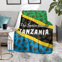 Tanzania Spice Island Blanket with Clove Leaf Pattern and National Flag Colors