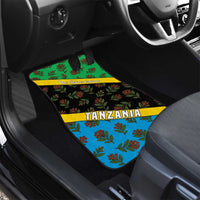 Tanzania Spice Island Car Mats with Clove Leaf Pattern and National Flag Colors