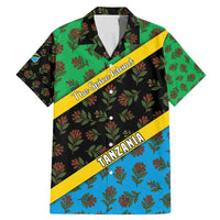 Tanzania Spice Island Family Matching Mermaid Dress and Hawaiian Shirt with Clove Leaf Pattern and National Flag Colors