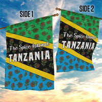 Tanzania Spice Island Garden Flag with Clove Leaf Pattern and National Flag Colors