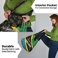 Tanzania Spice Island Grocery Bag with Clove Leaf Pattern and National Flag Colors