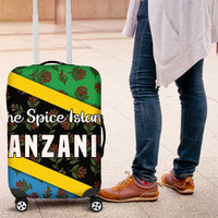 Tanzania Spice Island Luggage Cover with Clove Leaf Pattern and National Flag Colors