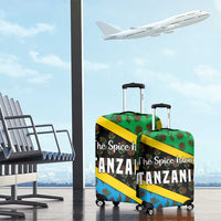 Tanzania Spice Island Luggage Cover with Clove Leaf Pattern and National Flag Colors