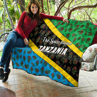 Tanzania Spice Island Quilt with Clove Leaf Pattern and National Flag Colors