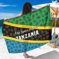 Tanzania Spice Island Sarong with Clove Leaf Pattern and National Flag Colors