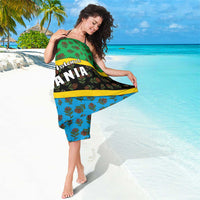 Tanzania Spice Island Sarong with Clove Leaf Pattern and National Flag Colors