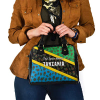 Tanzania Spice Island Shoulder Handbag with Clove Leaf Pattern and National Flag Colors