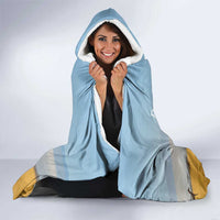 Tanzania Safari Giraffe Hooded Blanket with Tribal Patterns and Mount Kilimanjaro Scene