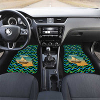 Tanzania Coastal Life Car Mats with Swahili Dhow Boat and Tribal Pattern - Wonder Print Shop