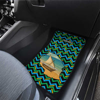 Tanzania Coastal Life Car Mats with Swahili Dhow Boat and Tribal Pattern - Wonder Print Shop