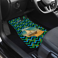 Tanzania Coastal Life Car Mats with Swahili Dhow Boat and Tribal Pattern - Wonder Print Shop