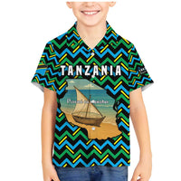 Tanzania Coastal Life Family Matching Mermaid Dress and Hawaiian Shirt with Swahili Dhow Boat and Tribal Pattern - Wonder Print Shop