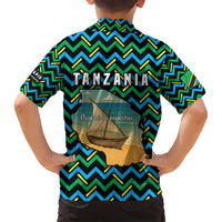 Tanzania Coastal Life Family Matching Summer Maxi Dress and Hawaiian Shirt with Swahili Dhow Boat and Tribal Pattern - Wonder Print Shop