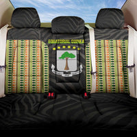 Equatorial Guinea Heritage Back Car Seat Cover with National Emblem and Tribal Zebra Print