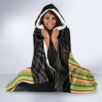 Equatorial Guinea Heritage Hooded Blanket with National Emblem and Tribal Zebra Print