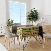 Equatorial Guinea Heritage Tablecloth with National Emblem and Tribal Zebra Print