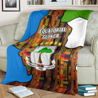 Equatorial Guinea Kente Blanket with Tribal Mask and National Coat of Arms