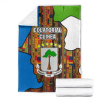 Equatorial Guinea Kente Blanket with Tribal Mask and National Coat of Arms