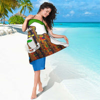 Equatorial Guinea Kente Sarong with Tribal Mask and National Coat of Arms