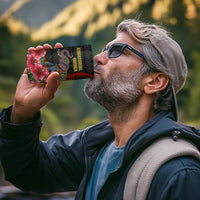 Equatorial Guinea Elephant 4 in 1 Can Cooler Tumbler with Hibiscus Flowers and Tribal Patterns