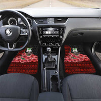 Equatorial Guinea Elephant Car Mats with Hibiscus Flowers and Tribal Patterns