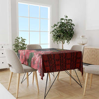 Equatorial Guinea Elephant Tablecloth with Hibiscus Flowers and Tribal Patterns